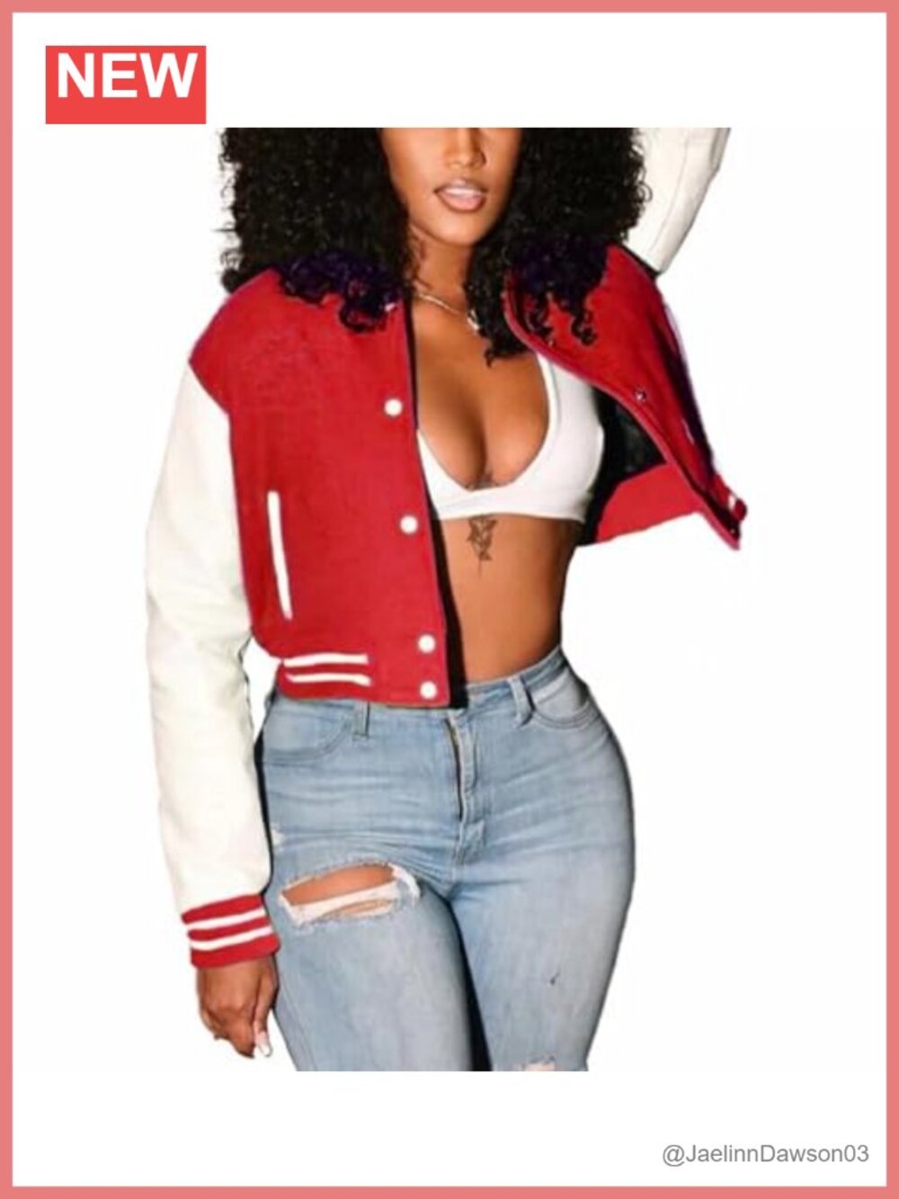 Womens Cropped Bomber Varsity Jacket Slim Fit Baseball Striped Trim Lightweight